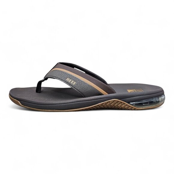 REEF Men's Anchor Comfort Fit Brown Thong Flip Flop Slide On Sandals - Picture 1 of 12